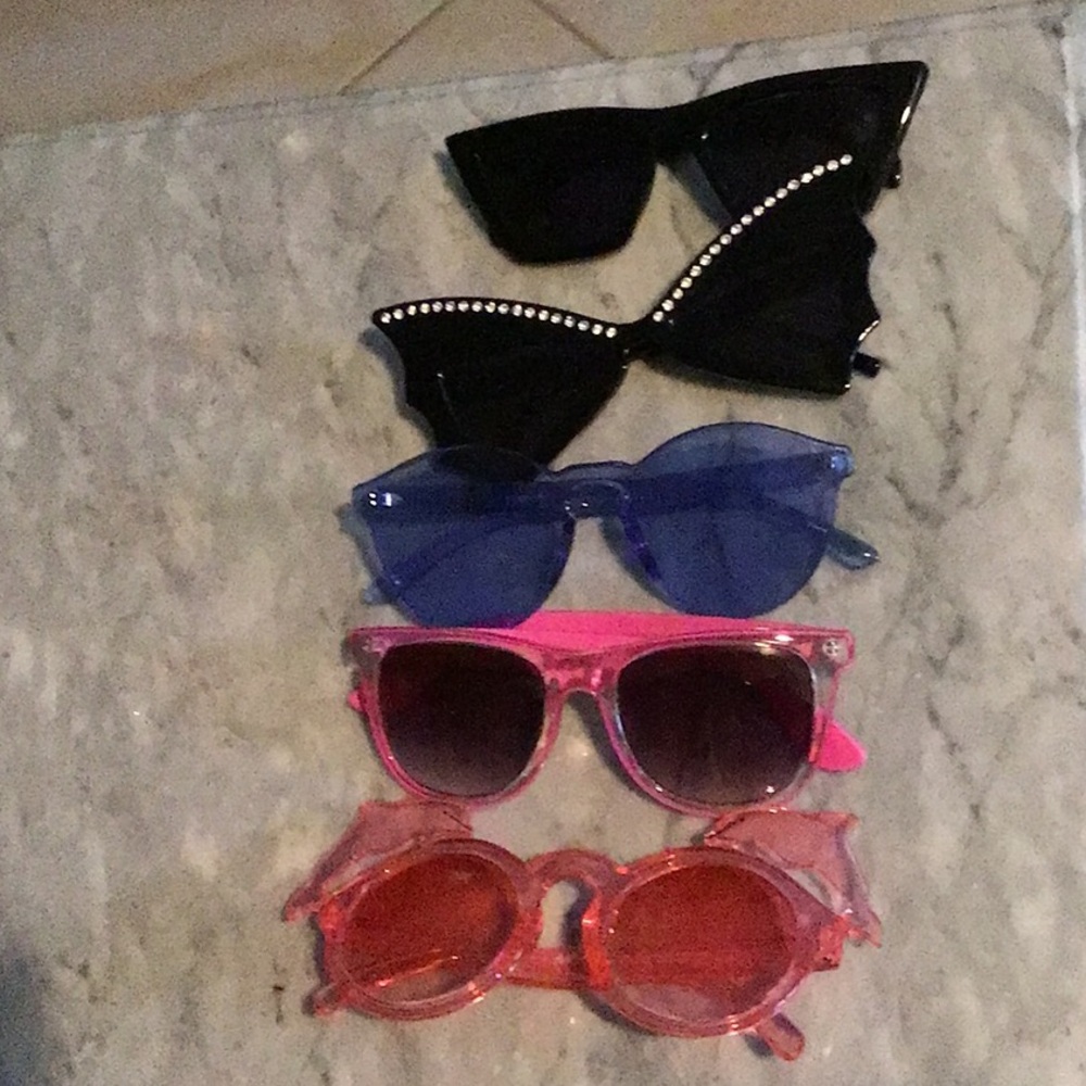 Sunglasses Set - Black, Blue, Pink, Red